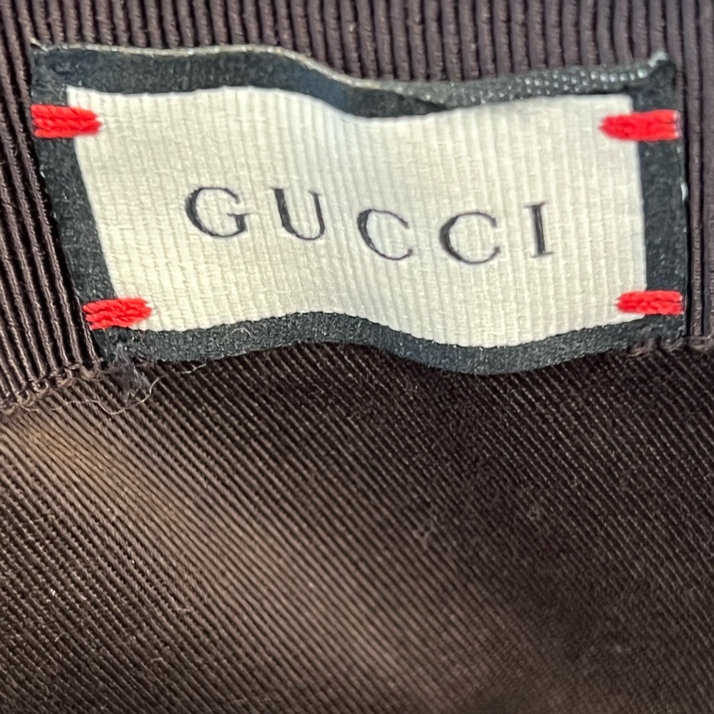 Gucci Beige and Green Logo Cap - Picture 7 of 9
